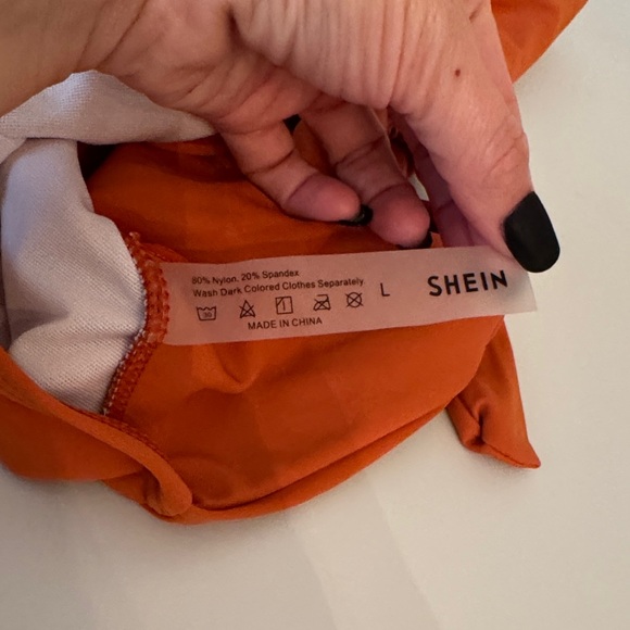 Orange Tie-Front Crop Top - Picture 3 of 3